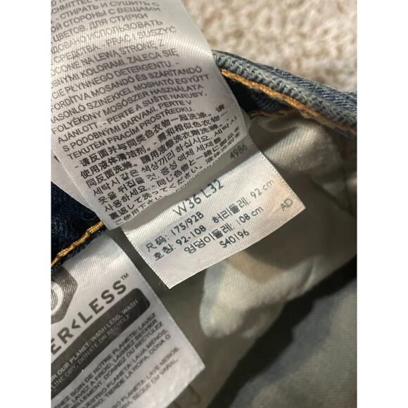 LEVI'S 505 MENS JEANS SIZE 36x32 Blue Straight Regular Fit Medium Wash - Picture 10 of 12